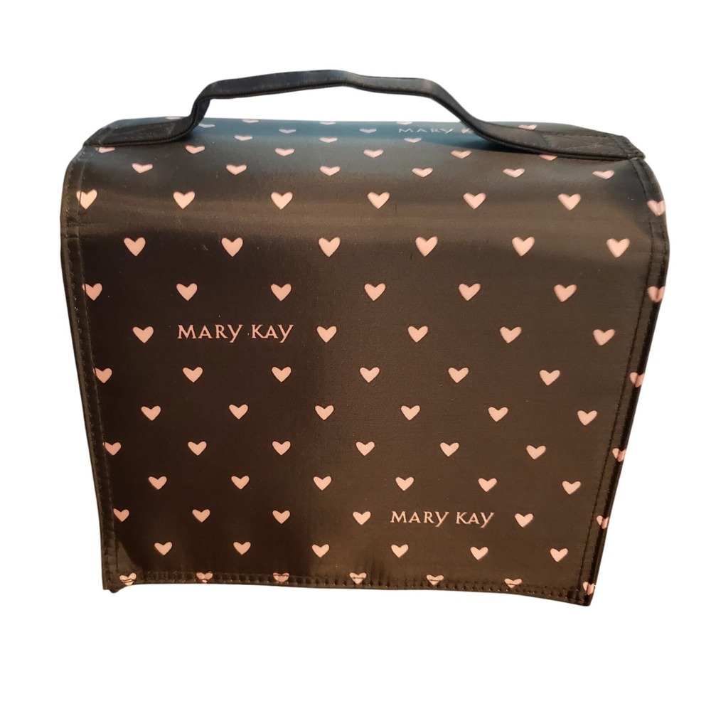 Mary Kay Travel Roll Up Bag Organizer Makeup Cosmetic with bonus Travel mirror